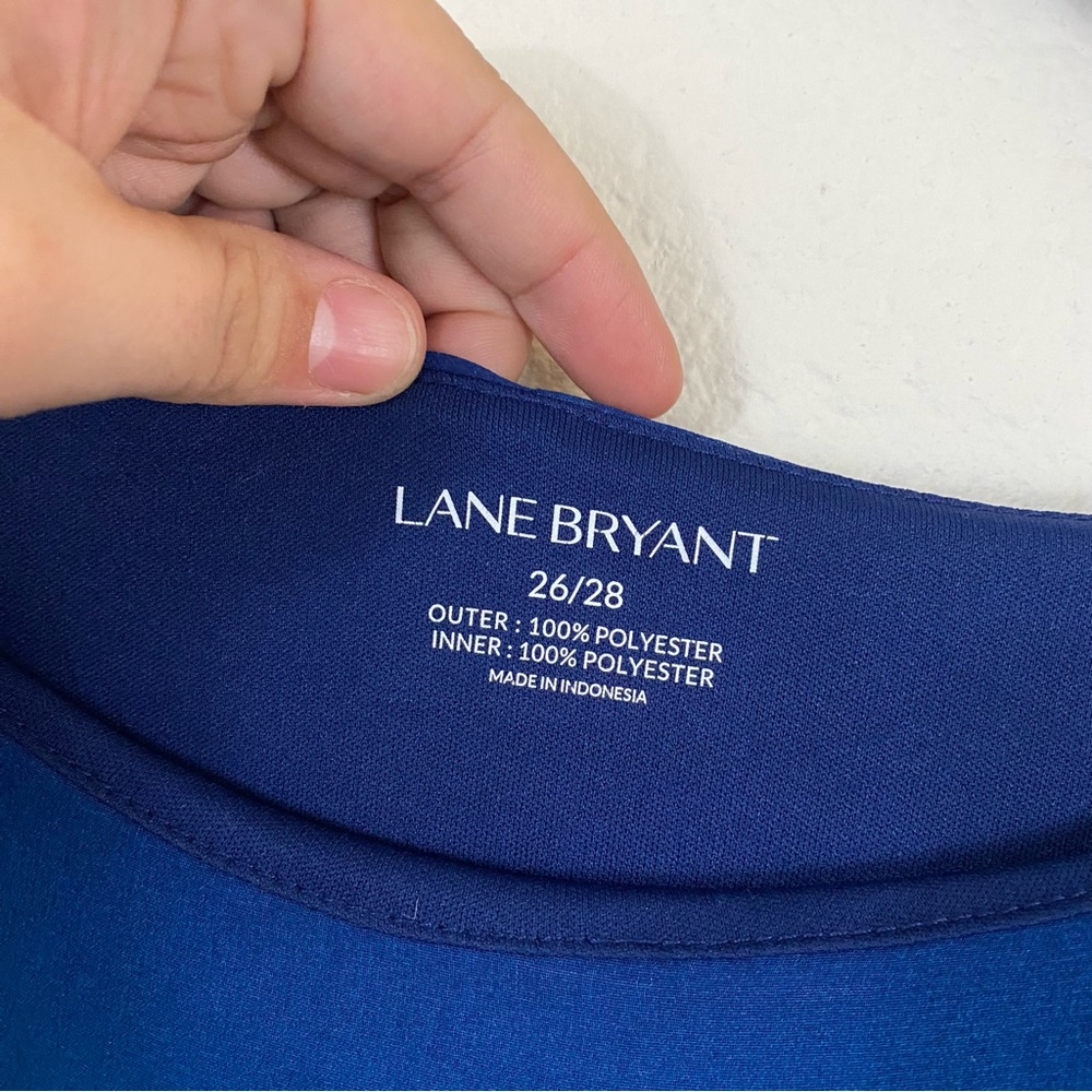 Lane Bryant sz:26/28 Ombré Blues to White Poncho Blouse Relaxed Fit Top - Picture 11 of 11